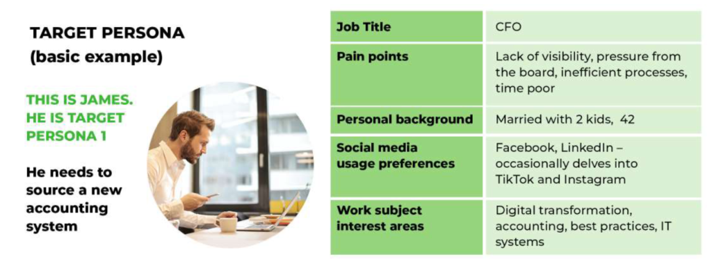 Target persona example